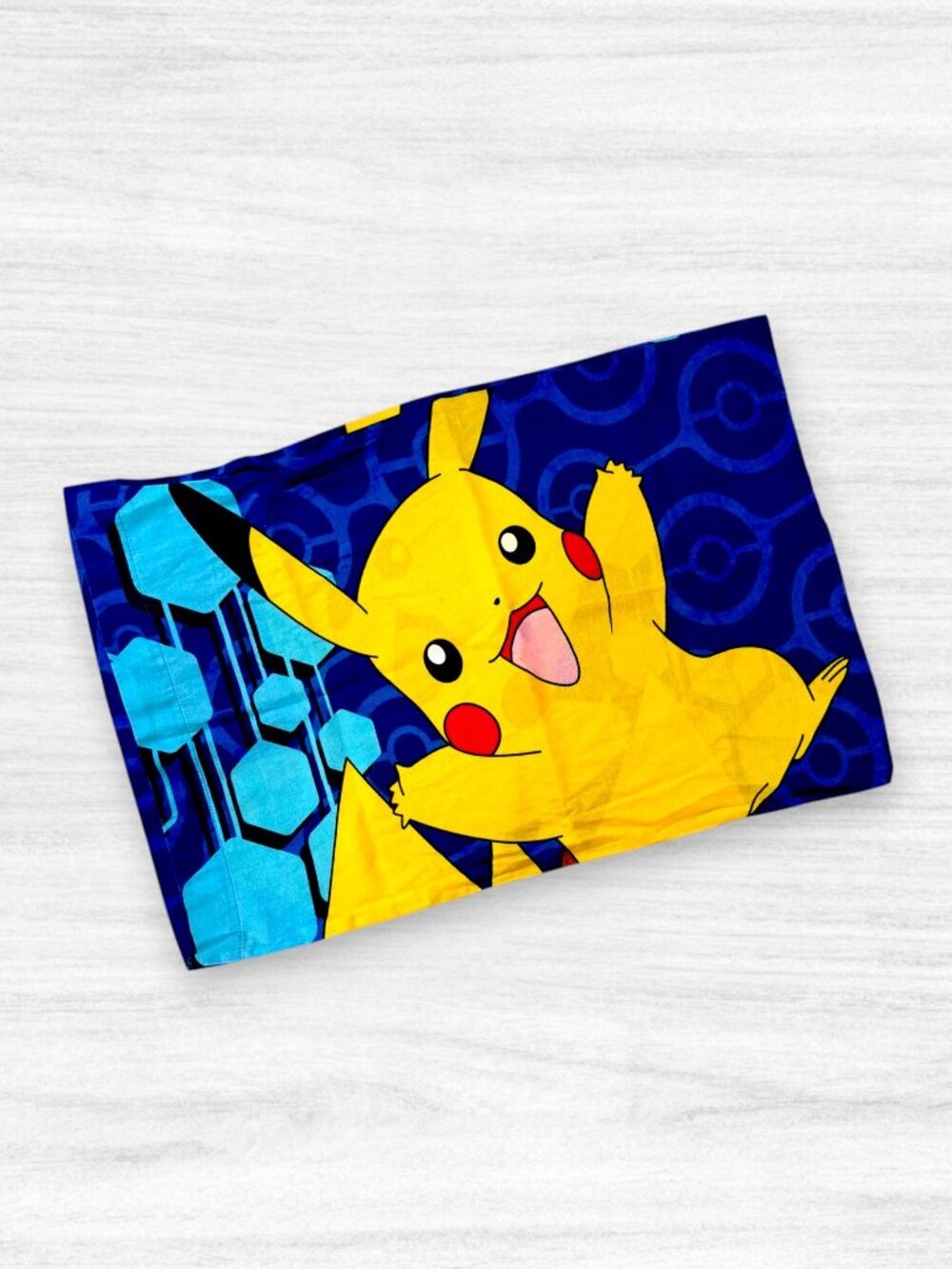 POKEMON Pikachu Pillowcase Nintendo Anime Gaming Twin Bed Standard Blue Yellow